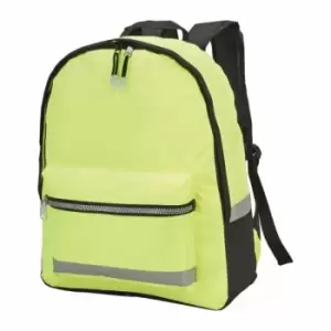 Image of Shugon Gatwick Hi-Vis Backpack (18 Litres) (Pack of 2) (One Size) (Hi-Vis Yellow) - Hi-Vis Yellow
