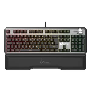 Image of Qpad - MK-95 - Pro Gaming Mechanical Switchable Optical Switch Keyboard (Silver/Black)