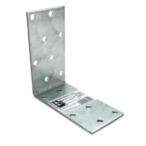 Image of Moderix Heavy Duty Zinc Plated Reinforced Corner Angle Bracket - Size 80 x 80 x