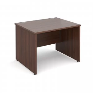 Image of Maestro 25 PL Straight Desk 1000mm x 800mm - Walnut Panel Leg Design