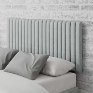 Image of Vertically Padded Pastel Cotton Headboard