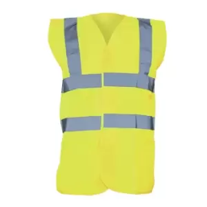 Image of Yoko Unisex Premium Hi-Vis Waistcoat Vest / Jacket (M) (Hi-Vis Yellow)