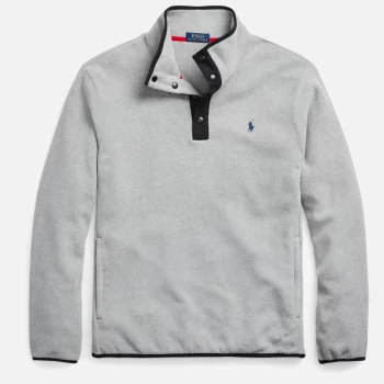 Image of Polo Ralph Lauren Mens Quarter Neck Pullover Sweatshirt - Andover Heather - L