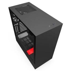 Image of NZXT H510i Midi Tower RGB Gaming Case - Black/Red Tempered Glass