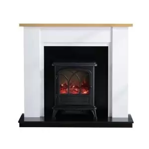 Image of Focal Point Linford Oak & White Fire Suite