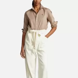 Image of Polo Ralph Lauren Womens Long Sleeve-Button Front Shirt - Madison Tan - M