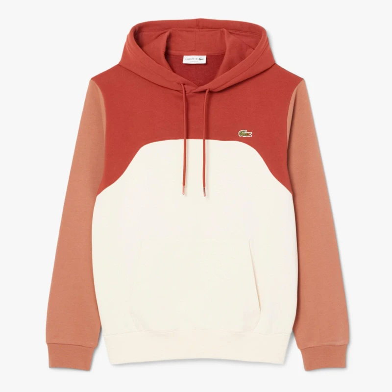 Image of Lacoste Classic-Fit Colour Block Hooded Sweatshirt Multi Colour male M
