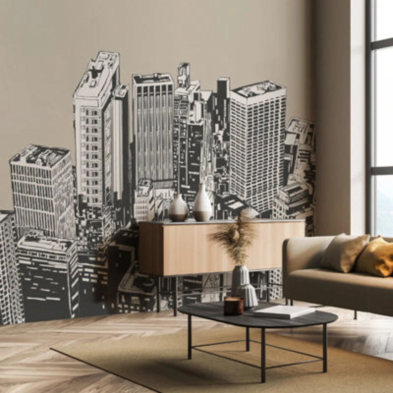 Image of Origin Murals Urban Skyscrapers Natural Matt Smooth Paste The Wall Mural 300Cm Wide X 240Cm High