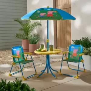 Image of Peppa Pig Kids Patio Chair & Table Set MultiColoured