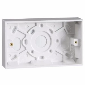 Image of KnightsBridge 2 Gang 25mm Double Surface Mounting Pattress Box