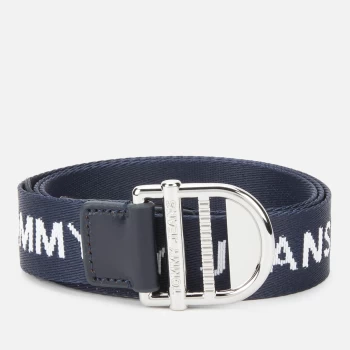 Image of Tommy Jeans Womens Tjw Webbing Essential Belt - Twilight Navy - 75cm/XS