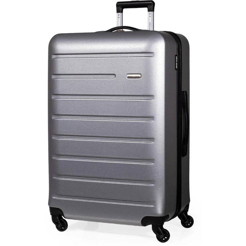 Image of Pierre Cardin Voyager Hard Shell Travel Suitcase Cabin Luggage Dark Grey unisex Medium