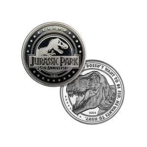 Image of Jurassic Park 25th Anniversary Limited Edition Collectors Coin (Silver)