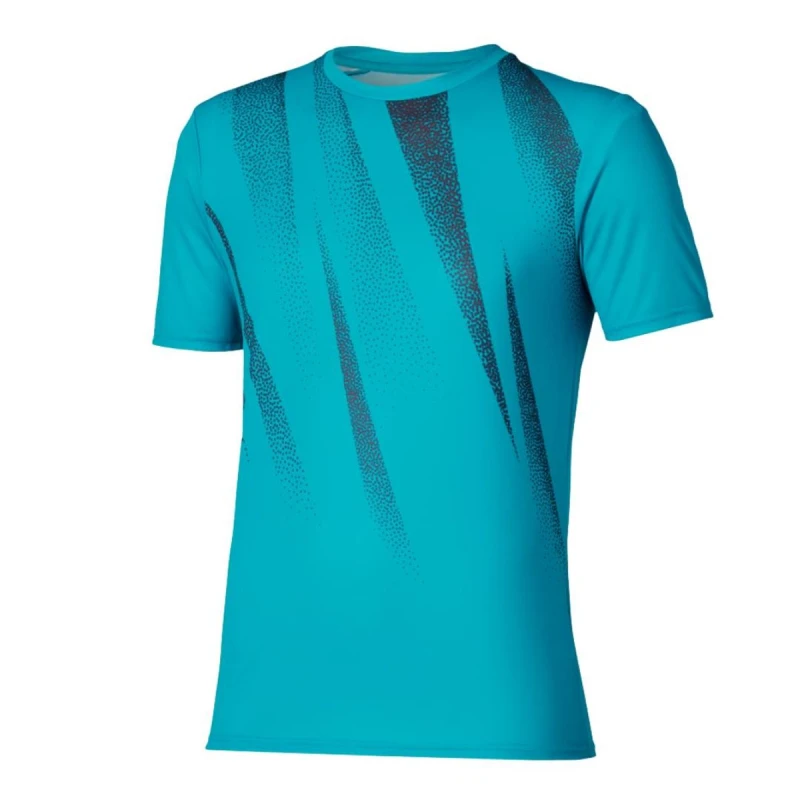 Image of Mizuno Core Graphic Short Sleeve Shirt Blue, Size L