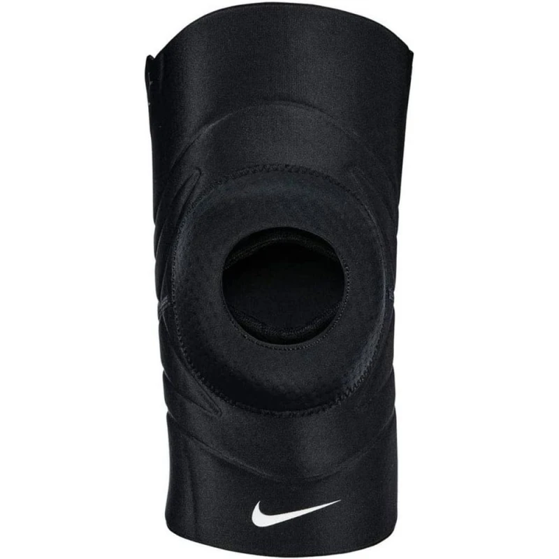 Image of Nike Pro Compression Open Knee Support in Black Size: Medium Black Unisex M