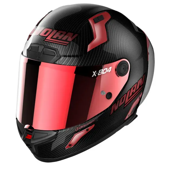 Image of Nolan X-804 RS Ultra Carbon Iridium Edit 005 Black Red Full Face Helmet Size M