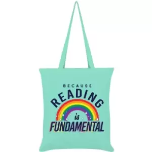 Image of Grindstore - Because Reading Is Fundamental Tote Bag (One Size) (Mint Green)