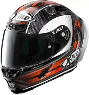 Image of X-Lite X-803 RS Ultra Carbon Replica A.Canet Helmet, black-red, Size L, black-red, Size L