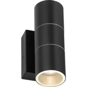 Image of Knightsbridge - GU10 Up and Down Wall Light with Photocell Sensor - Black 230V IP54 2x20W