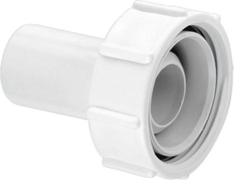 Image of McAlpine R11 Straight Connector 1.5" loose nut x connection for 19/23mm pipe White