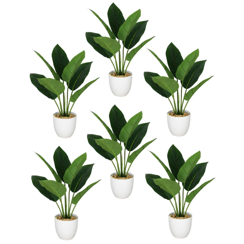 Image of N/A Pack of 6 x 45cm Artificial Aureum Plant
