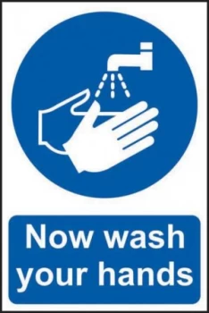 Image of Now Wash Your Hands Sign SA Vinyl