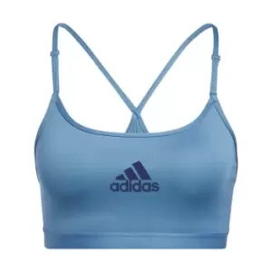 Image of adidas Aeroreact Training Light-Support Bra Womens - Blue