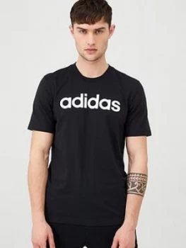 Image of adidas Linear T-Shirt - Black, Size XS, Men