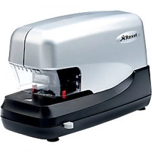 Image of Rexel Stella Contactless Heavy Duty Electric Stapler 70 Flat Clinch 70 Sheets Black, Silver