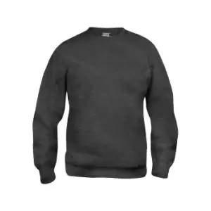 Image of Clique Unisex Adult Basic Round Neck Sweatshirt (S) (Anthracite Melange)