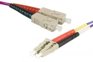 Image of 15m Fibre OM3 50 125 SCLC Purple Cable