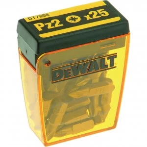 Image of DEWALT Pozi Screwdriver Bits PZ2 25mm Pack of 25