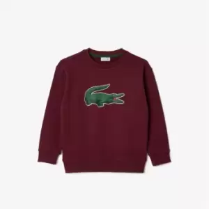 Image of Lacoste Big Logo Crew Sweatshirt - Red