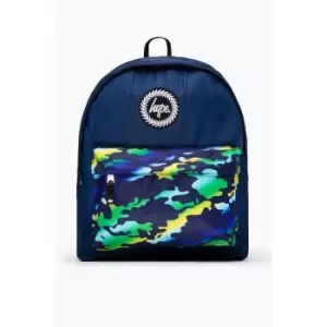 Image of Hype Gradient Camo Backpack (One Size) (Blue/Green/Yellow) - Blue/Green/Yellow