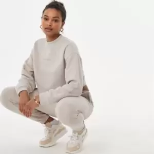 Image of Jack Wills Cropped Jacquard Crew - Beige