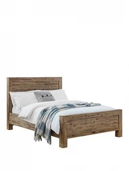 Image of Julian Bowen Hoxton Double Wooden Bed Solid Acacia