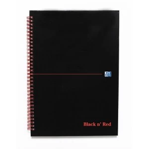 Image of Black n Red A4 90gm2 140 Pages Ruled and Perforated Wirebound Notebook Pack of 5