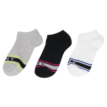 Image of DKNY 3 Pack Trainer Socks - Monochrome