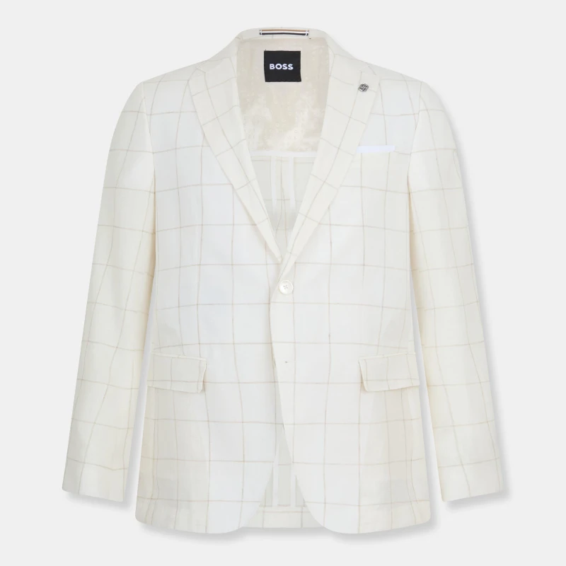 Image of Boss Mens H Hutson Formal Jacket Open White male S