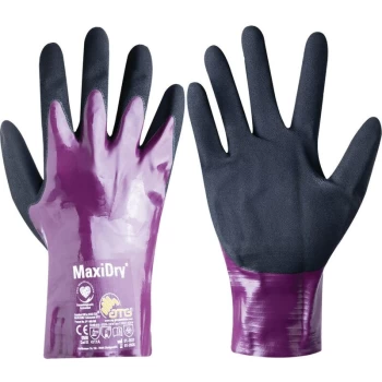 Image of 56-426 MaxiDry GP Palm-side Coated Purple/Black Drivers Gloves - Size 8 - ATG