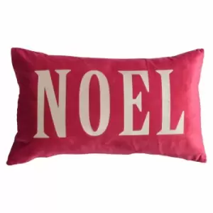 Image of Crossland Grove Noel Metallic Velvet Cushion Red 300x500mm