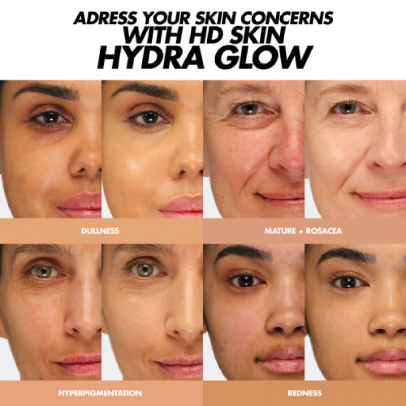 Image of MAKE UP FOR EVER HD SKIN Hydra Glow Foundation 30ml (Various Shades) - 9 - 2N22