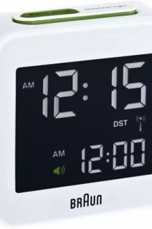 Image of Braun Clocks Travel Alarm Clock Radio Controlled BNC008WH-RC