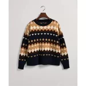 Image of Gant Fairisle Crew Neck - Blue