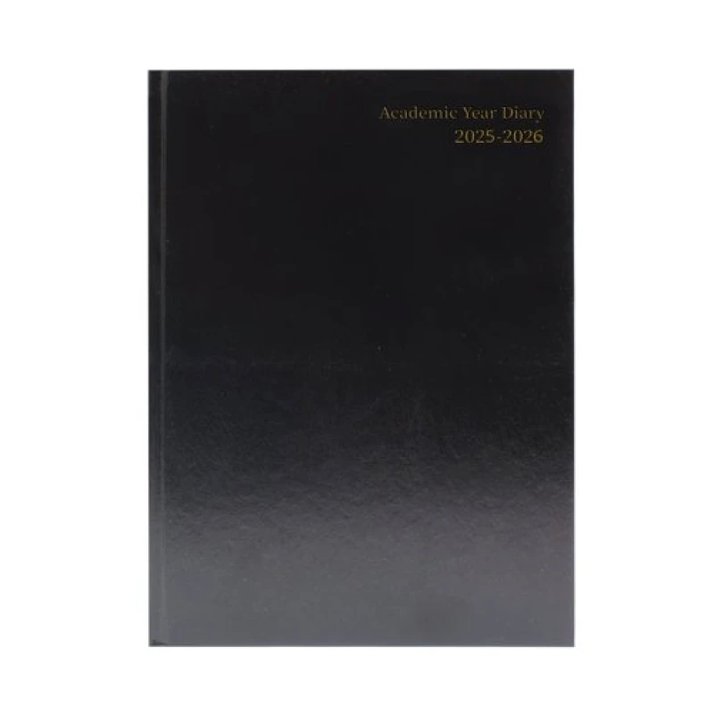 Image of 5 Star Academic Diary Week To View A5 Black 2025-2026 KF3A5ABK25