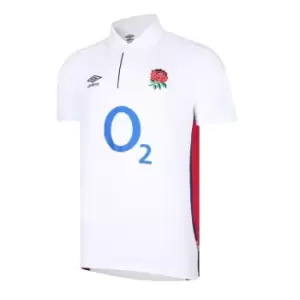 Image of Umbro England Home Classic Rugby Shirt 2021 2022 - White