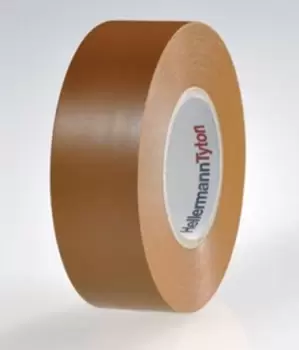 Image of HellermannTyton HelaTape Flex Brown Electrical Tape, 19mm x 20m