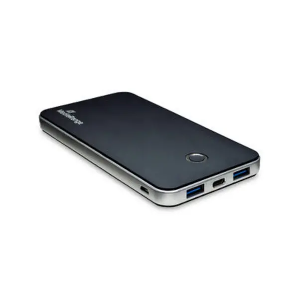 Image of MediaRange MediaRange Mobile Fast Charger Power Bank 10.000mAh 2x USB-A 1x USB-C Black/Silver MR753 MR753