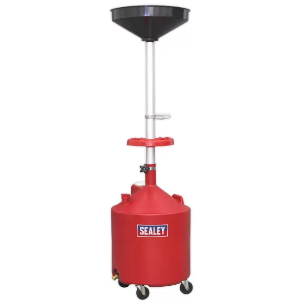 Image of Sealey AK80D Mobile Oil Drainer 80ltr Manual Discharge