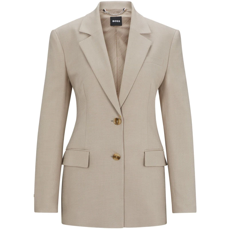 Image of Boss Womens Jerela Suit Jacket Open Beige female 6 (XS)